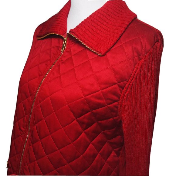 Rafaella Weekend Qulited Knitted Zip Up Jacket - Picture 6 of 9